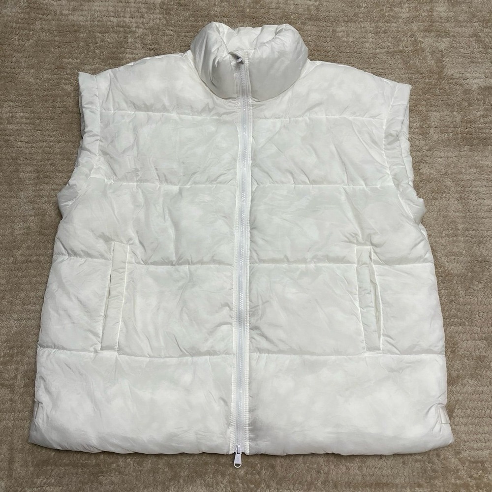 Free People Movement In A Bubble Oversized Puffer Vest White Women's size XL